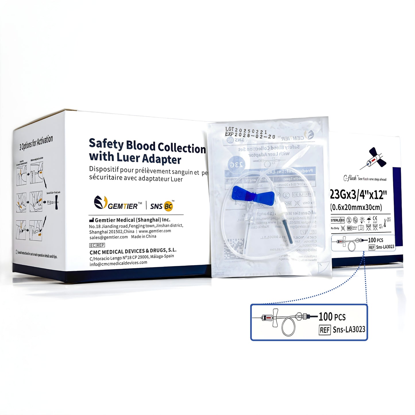 Aiguille papillon [Boîte de 100]